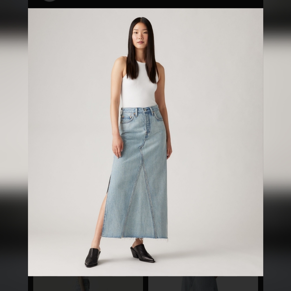Levi's Iconic Denim Maxi Skirt EUC